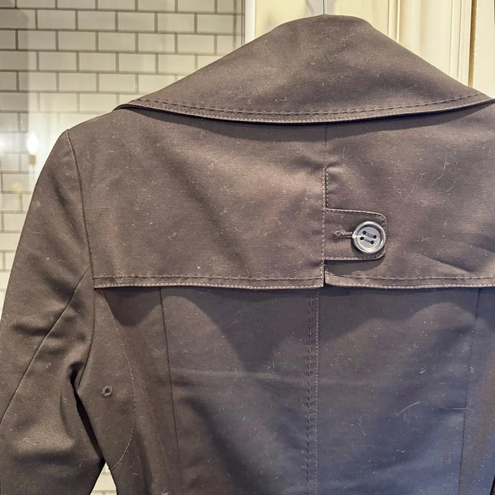 Kenneth Cole Reaction black trench coat size XS - Picture 4 of 9